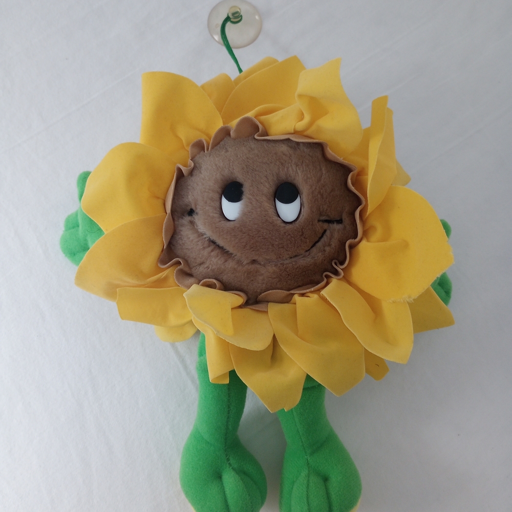Cheerful Sunflower Plush with Suction Cup